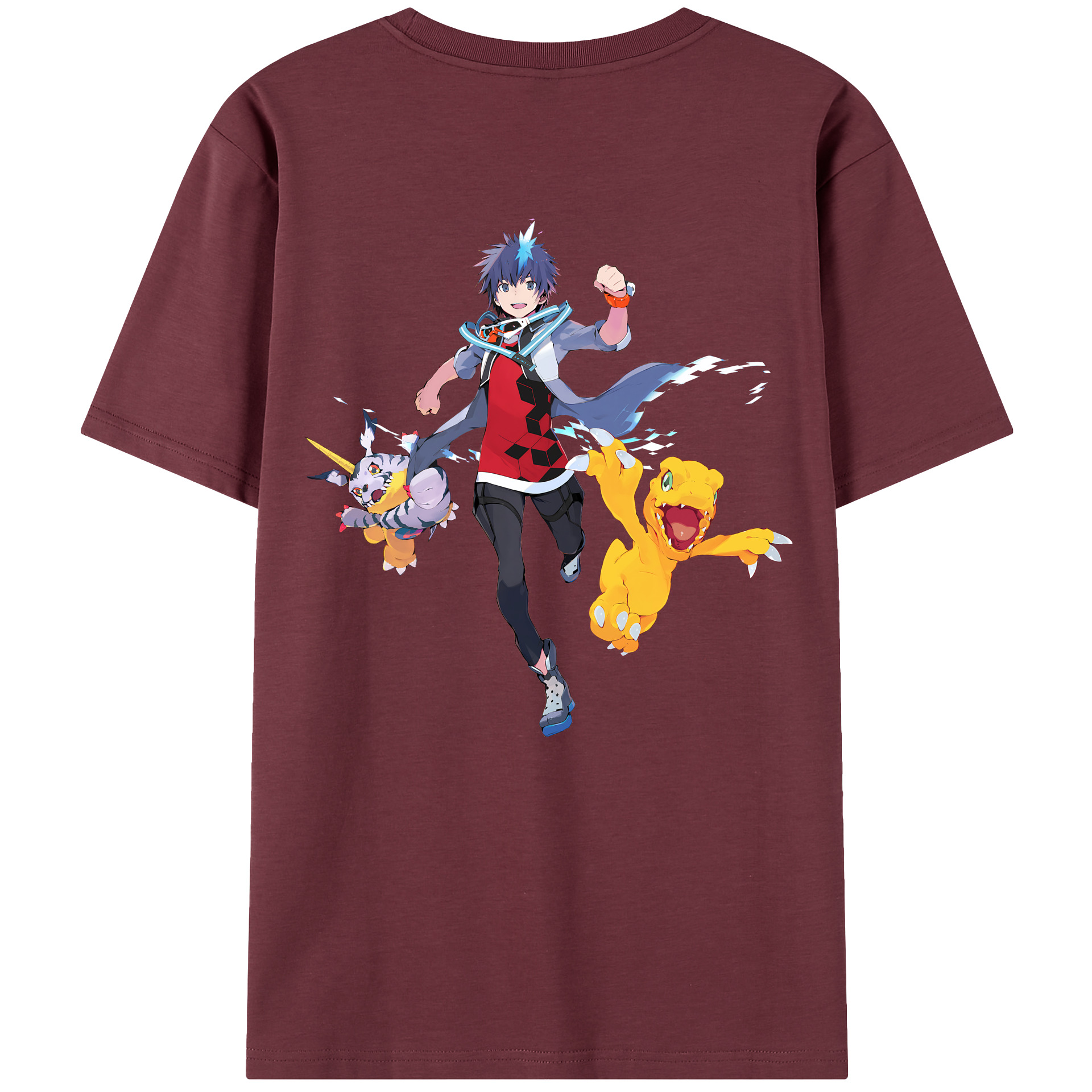 （画像用） Digimon デジタルモンスター/デジモン 綿100％半袖Tシャツ（背面プリント）